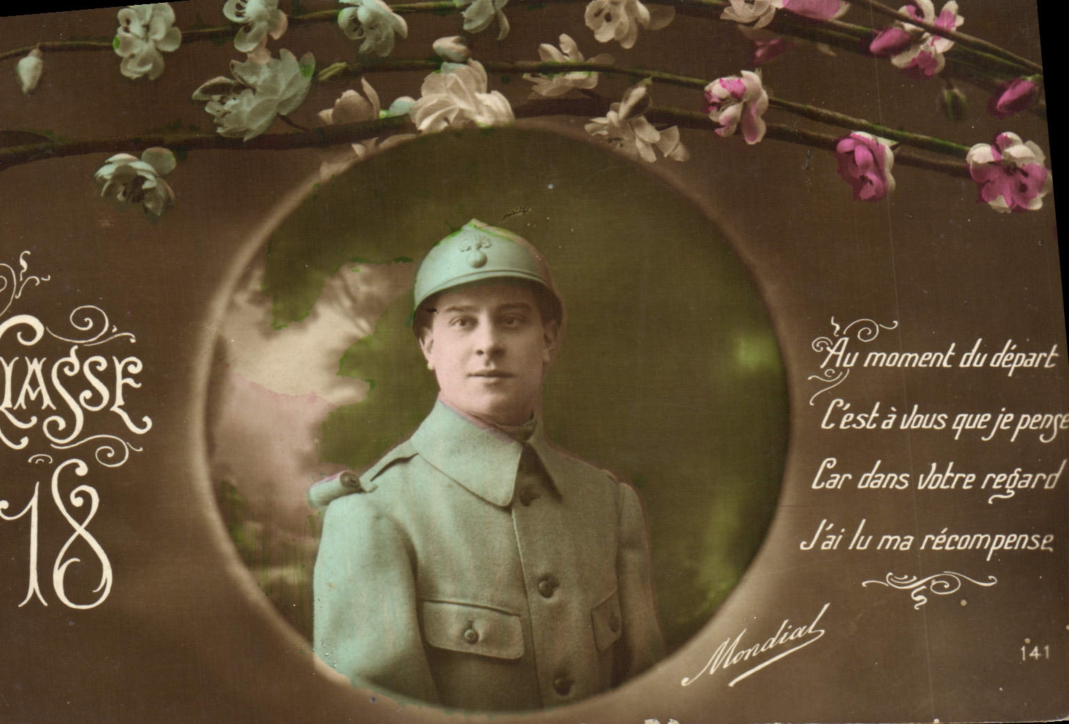 Soldat en uniforme — Classe 18 — éditeur Mondial, n° 141
