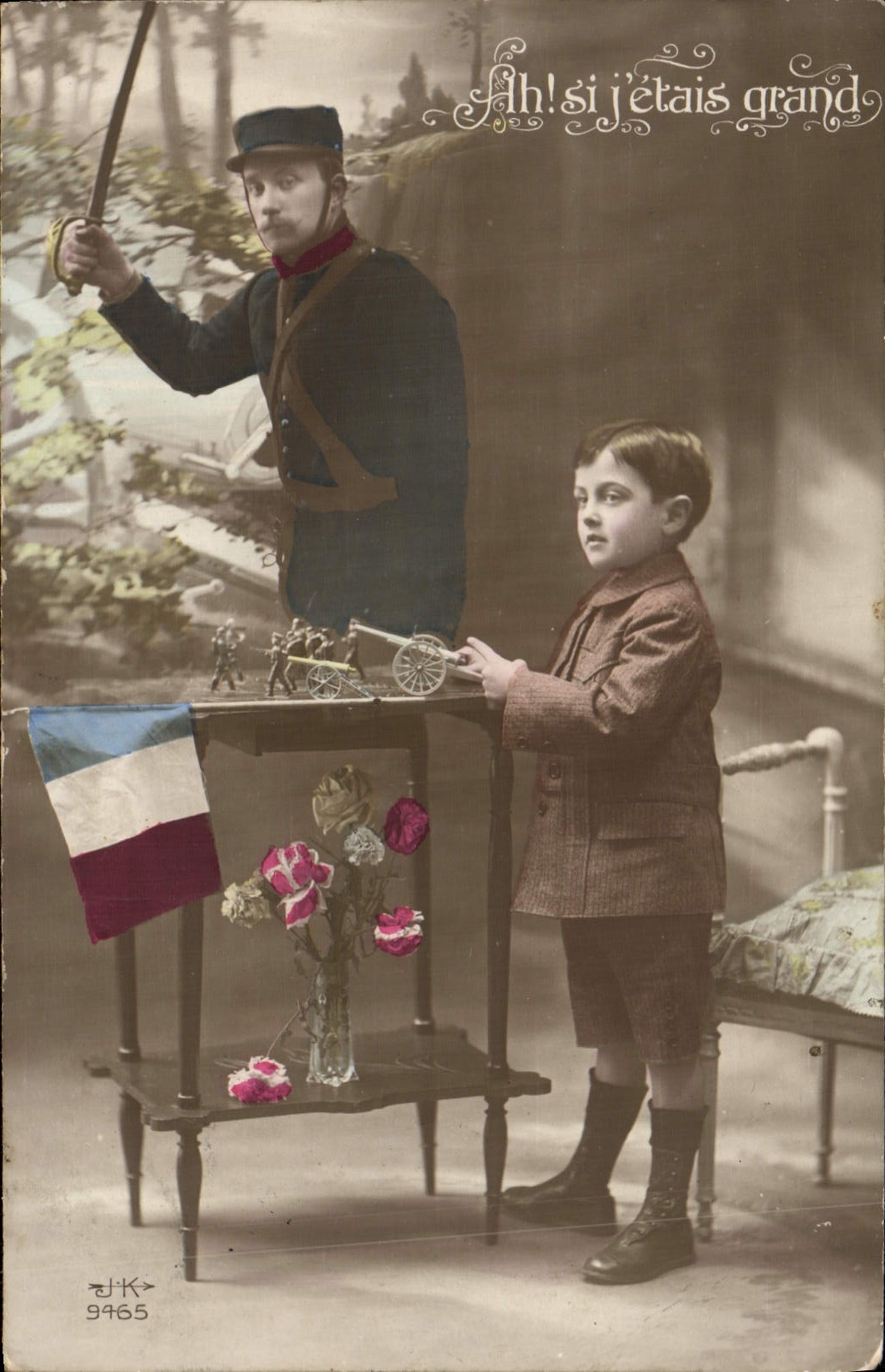 CPA Ah Si J'etais Grand Enfant Militaria