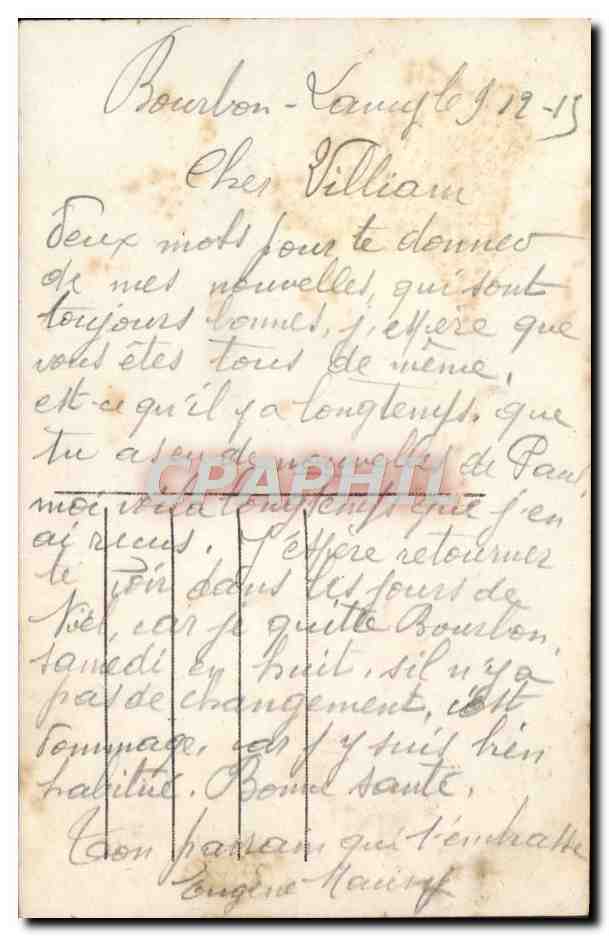 CPA Enfant Soldat Militaria — Rückseite
