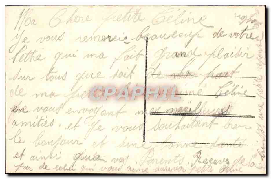 Soldat et femme — scène d'amour — éditeur inconnu, n° de série non visible — Verso