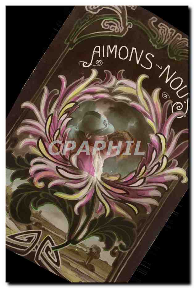 CPA Homme Soldat Militaria Femme Aimons Nous