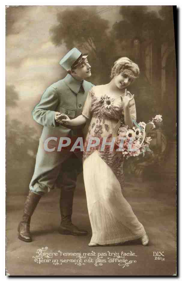 Soldat et femme — scène de séduction — éditeur DIX n° 261/e