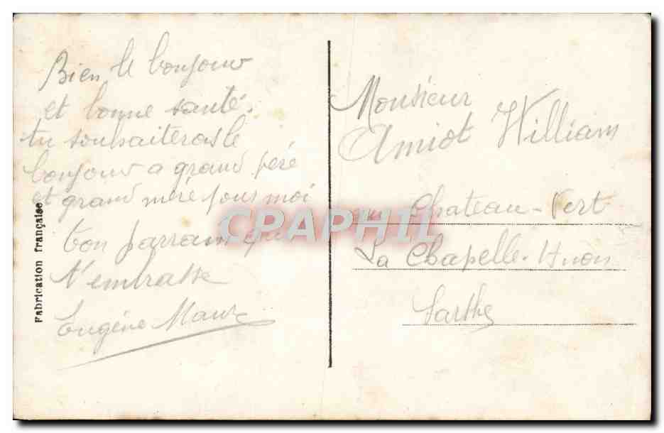 CPA Salut Papa Ton Fils Est Fier de te savoir soldat d'hier Militaria — Verso