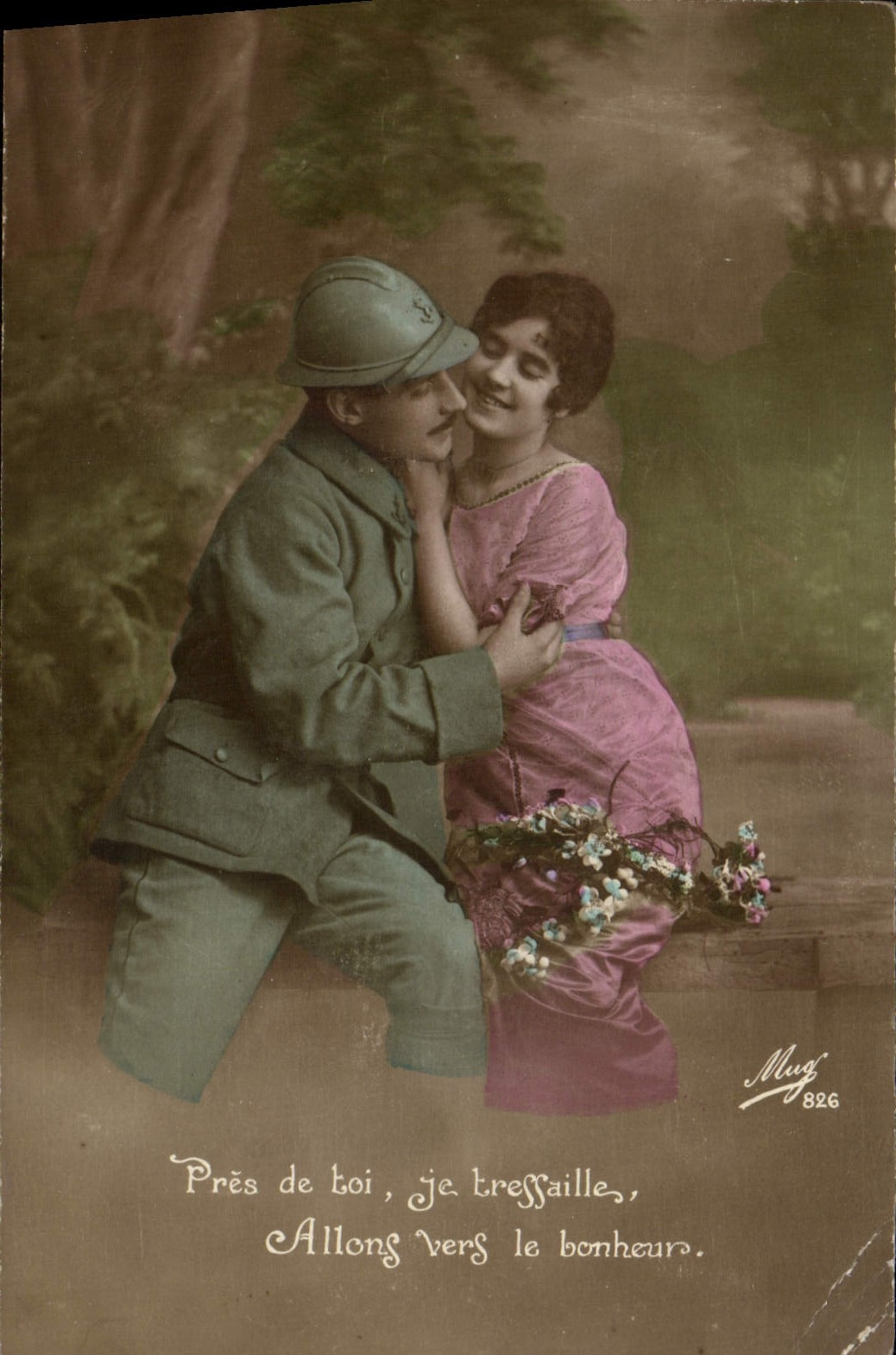CPA Pres De Toi Je Tressaille Allons Vers Le Bonheur soldat Militaria