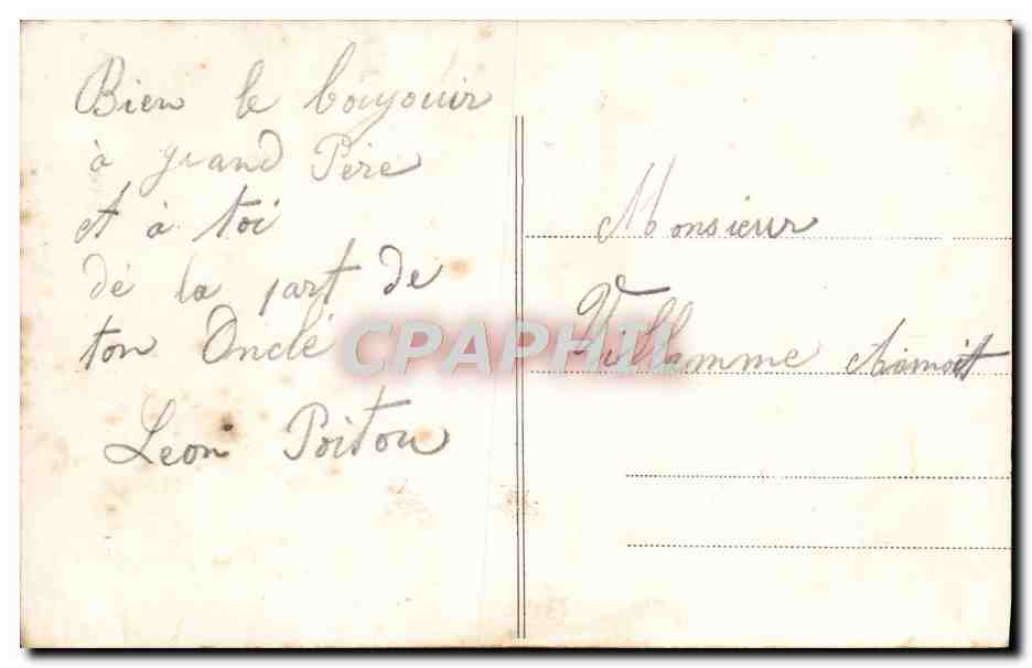 CPA General En Herbe Enfant Militaria Soldats  — Rückseite
