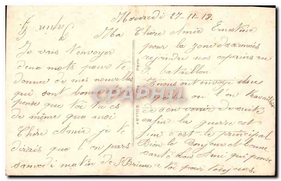 CPA Loin Du Monde Loin Des Jaloux Militaria — Verso