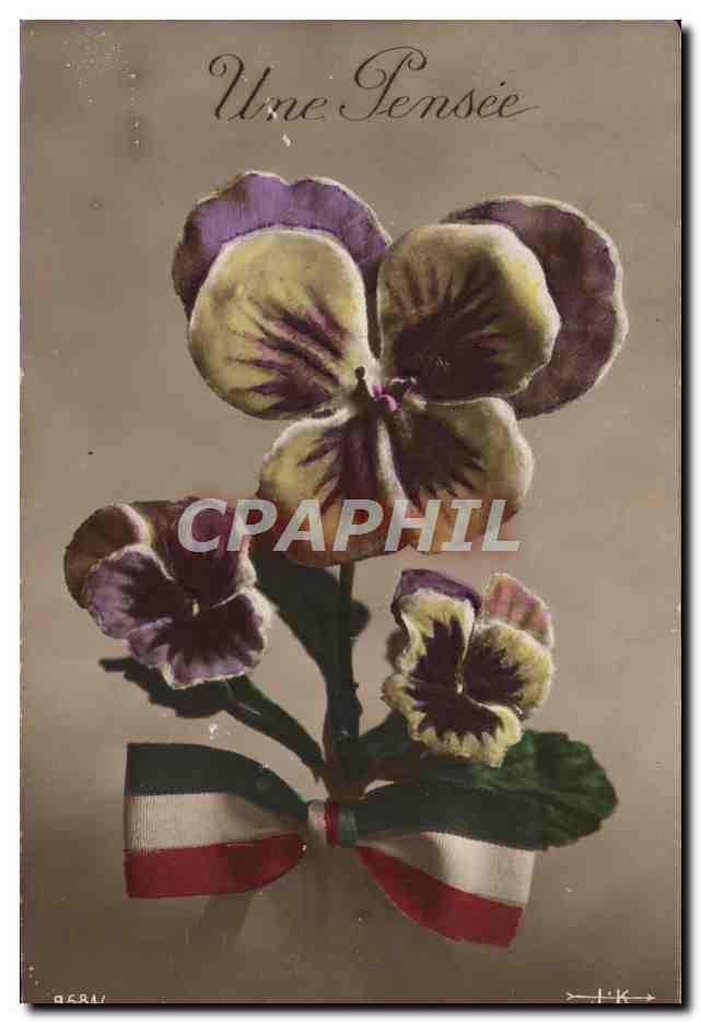CPA Une Pensee Fleurs 