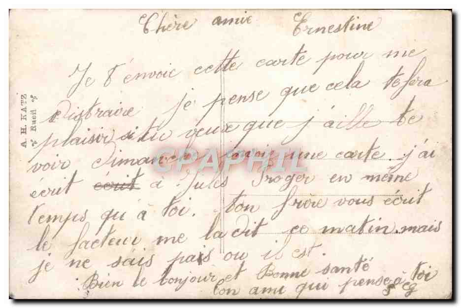 CPA Une Pensee Fleurs  — Verso