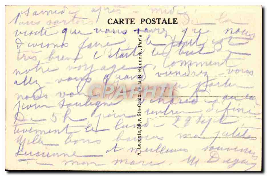 CPA Paris Tombeau Du Soldat Inconnu — Rückseite