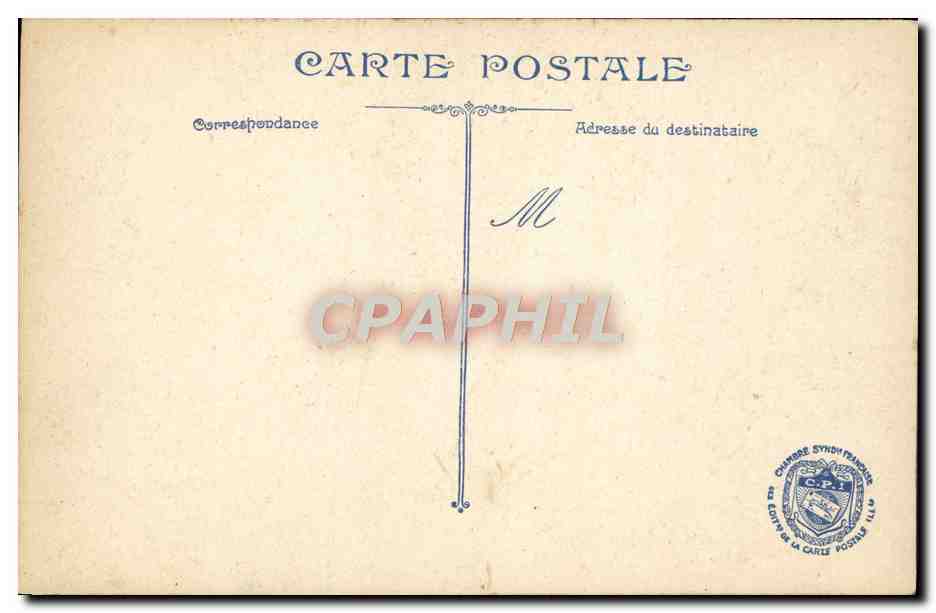 Cathédrale Notre-Dame de Reims — vue nocturne — Chambre Syndicale de la Poste — Verso
