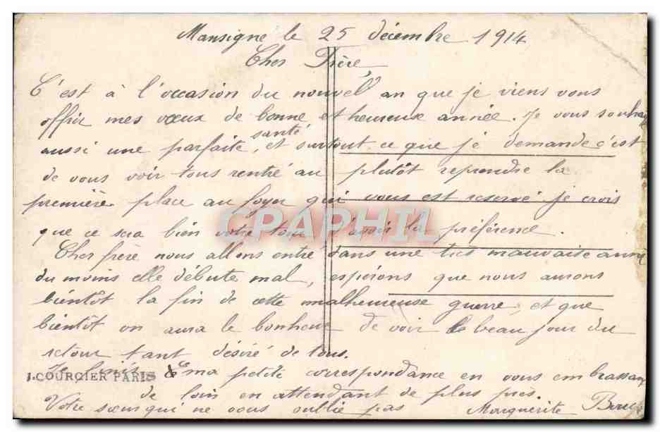 CPA Bonne Annee Femme Alsace  — Rückseite