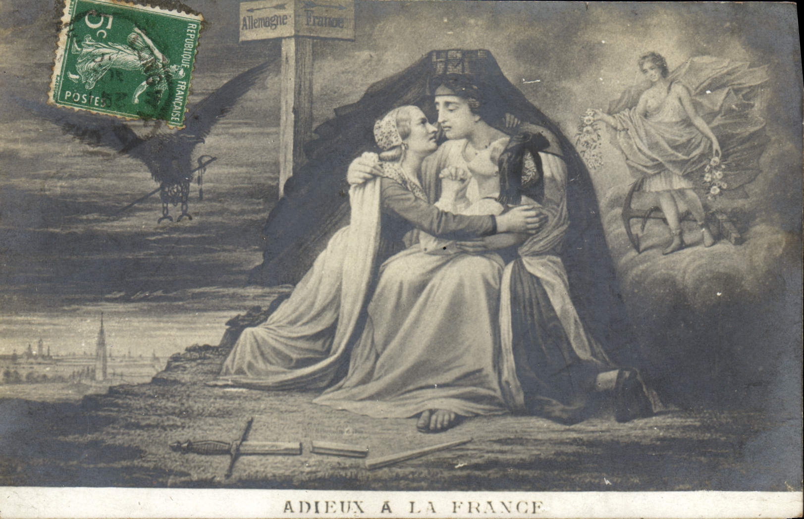 CPA Adieux A La France Militaria