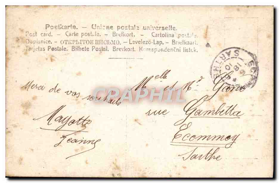 CPA Adieux A La France Militaria — Verso