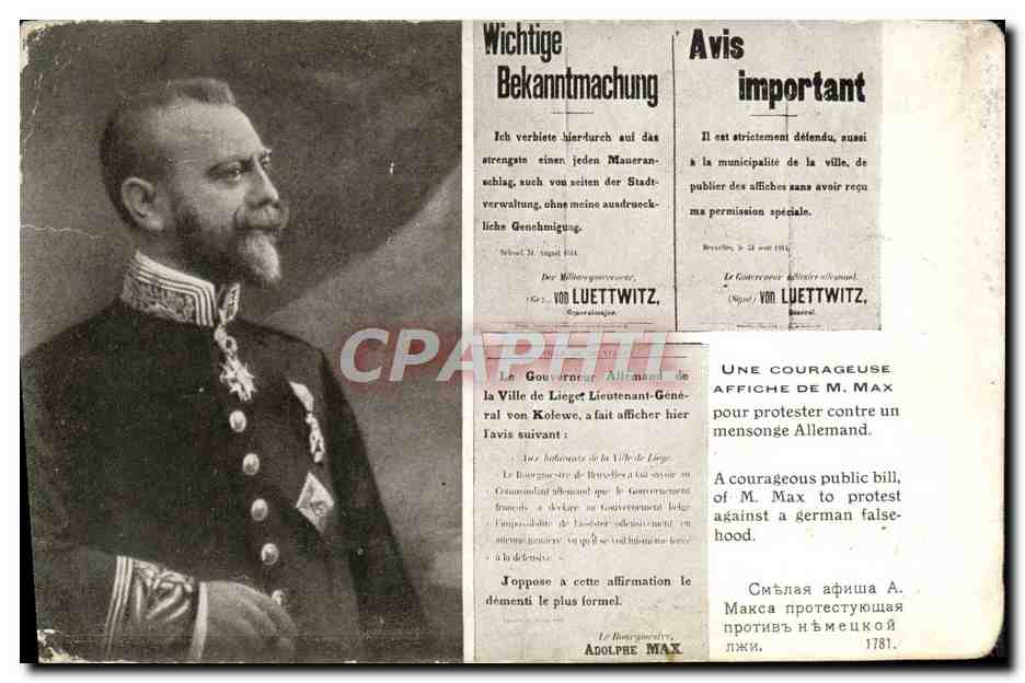 CPA Guerre europeenne 1914 on Luettwitz 