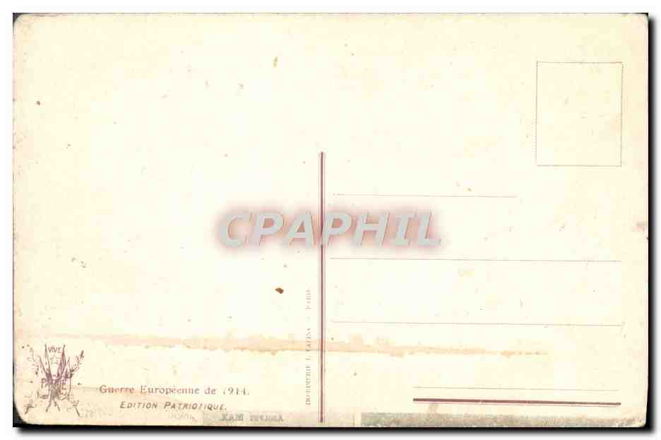 CPA Guerre europeenne 1914 on Luettwitz  — Rückseite