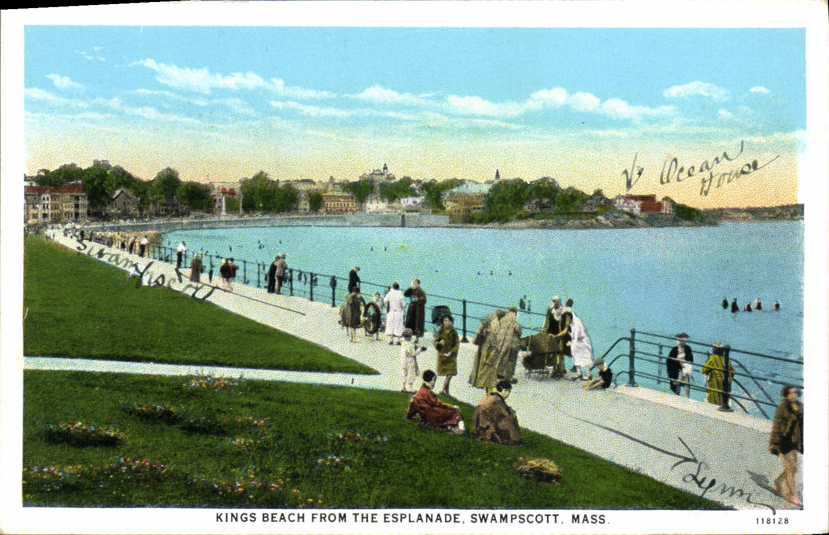 CPA Kings Beach From The Esplanade Swampscott Mass