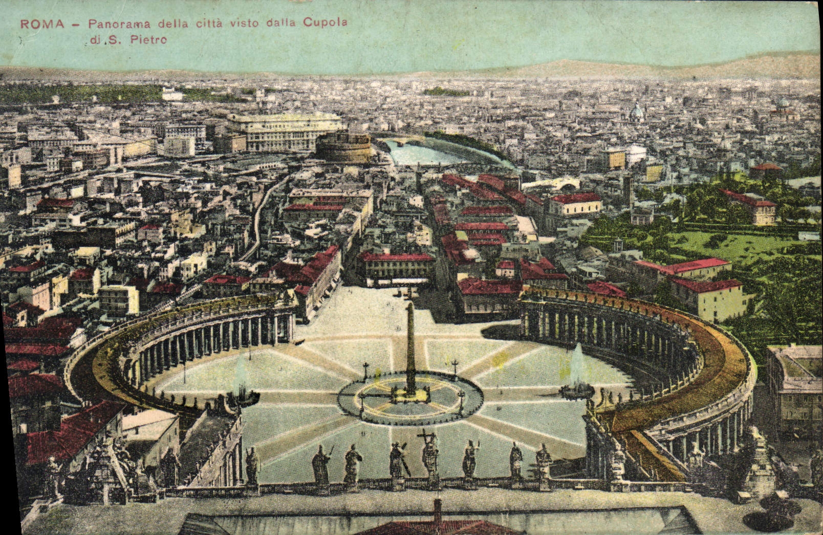 CPA Roma Panorama Della Citta Visto dalla Cupola di S Pietro