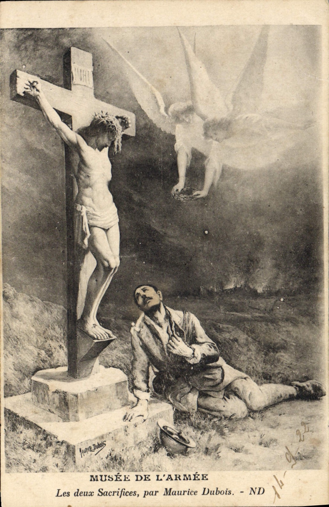 CPA Musee De L'Armee Les deux sacrifices Maurice Dubois Ange