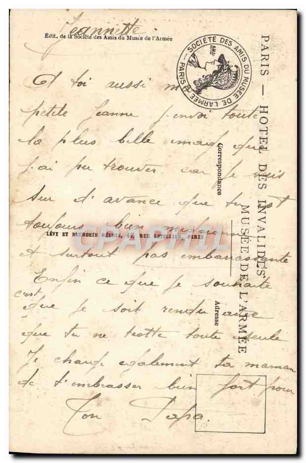 CPA Musee De L'Armee Les deux sacrifices Maurice Dubois Ange — Verso
