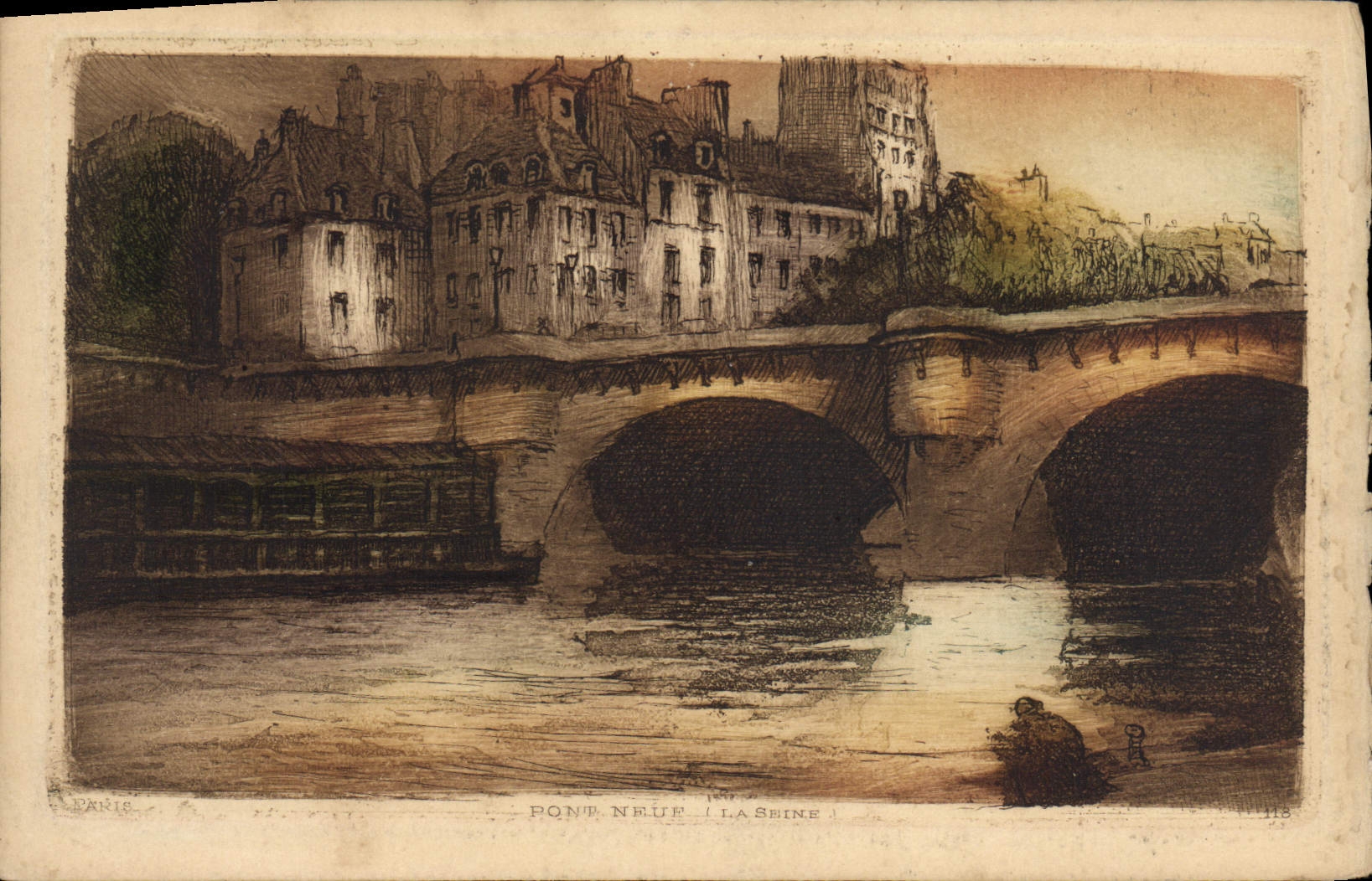 CPA Paris Pont Neuf La Seine 