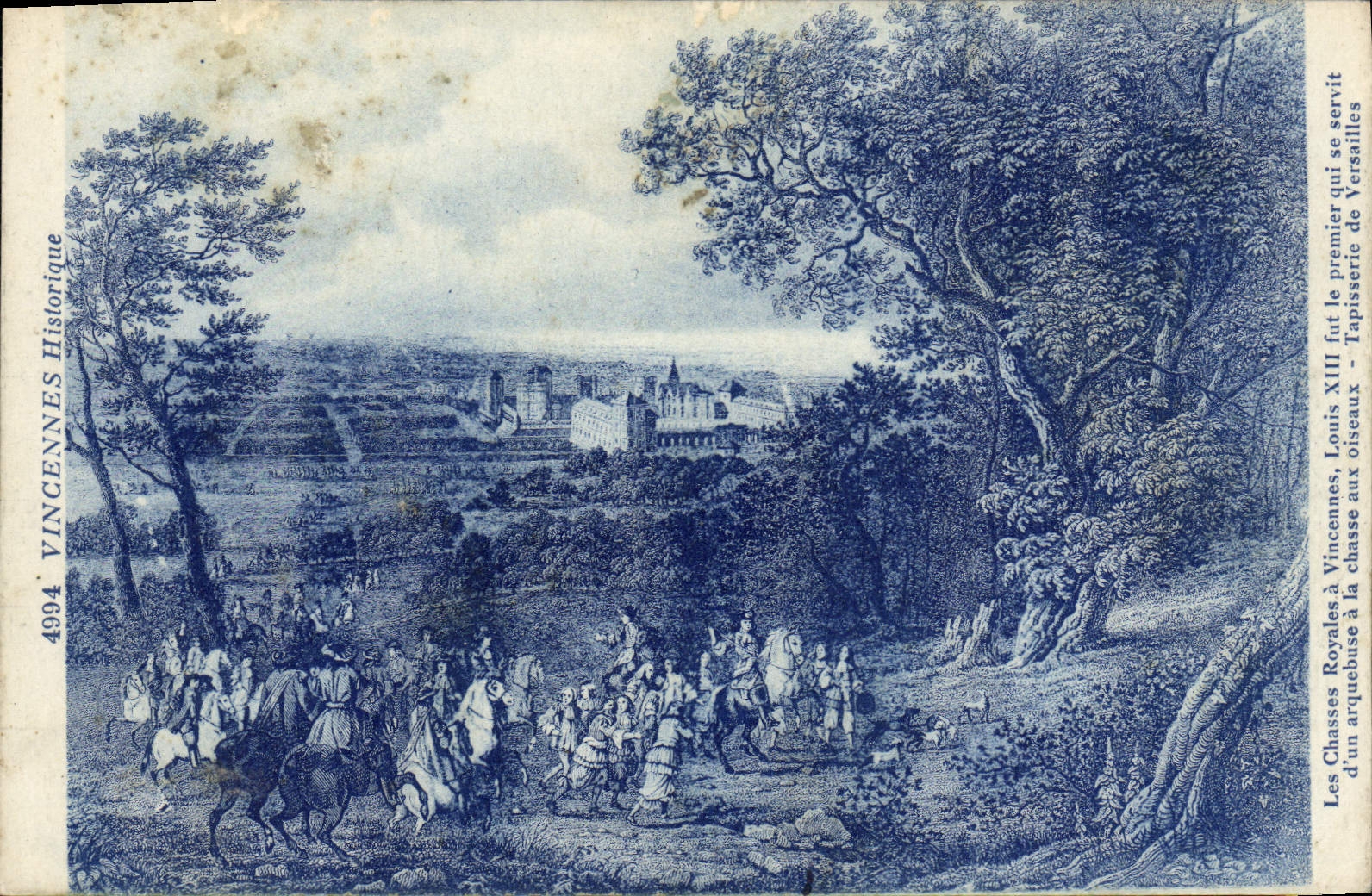 CPA Les Chasses Royales A Vincennes Louis XIII Arquebuse a la chasse aux oiseaux Tapisserie de Versailles 