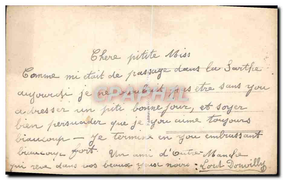 CPA Fantaisie Homme Soldat  — Verso