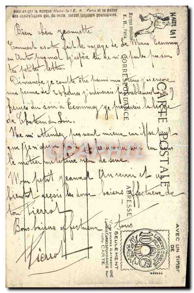 CPA La Bienvenue Scenes Militaires Chat Militaria — Verso