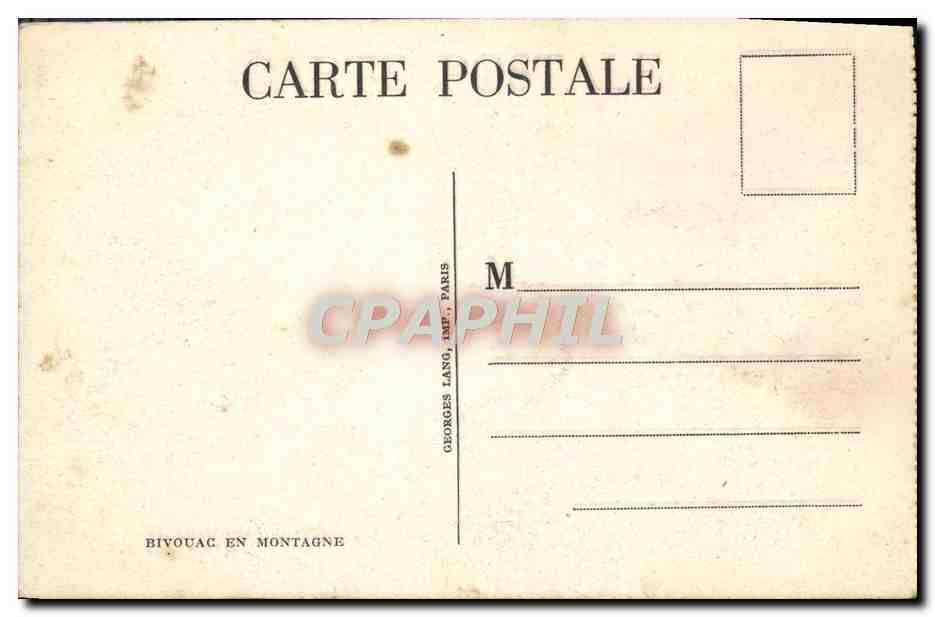 CPM Bivouac En Montagne Militaria  — Rückseite