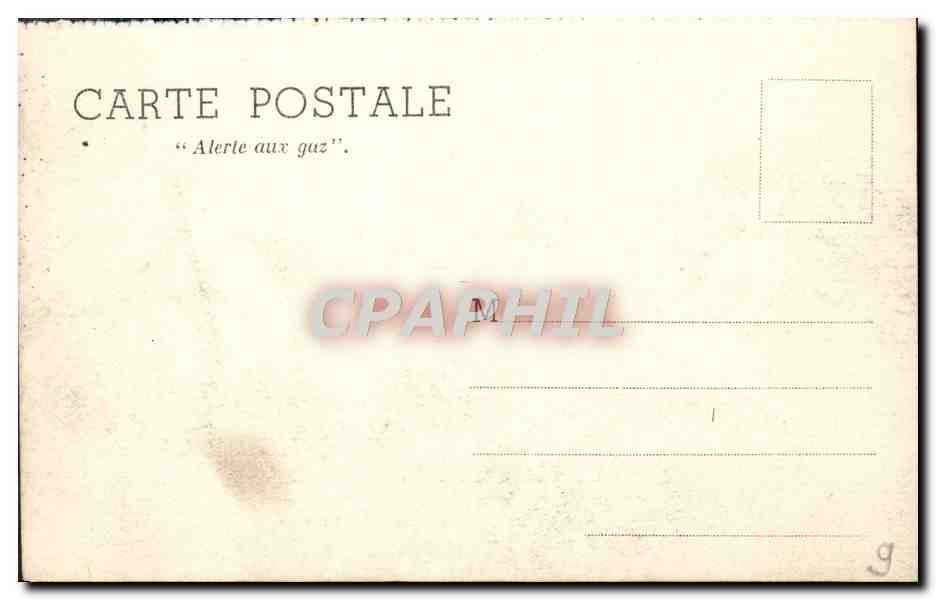 CPM Alerte Aux Gaz Militaria  — Rückseite