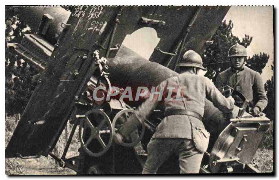 CPA Pointage D'Une Piece Lourde Militaria Canon 