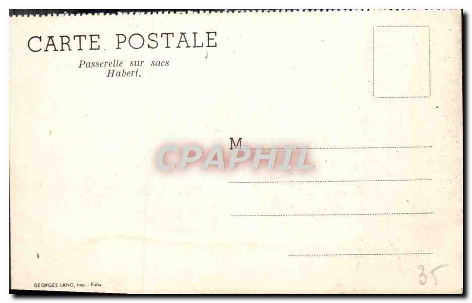 CPA Passerelle Sur Sacs Habert Militaria — Rückseite