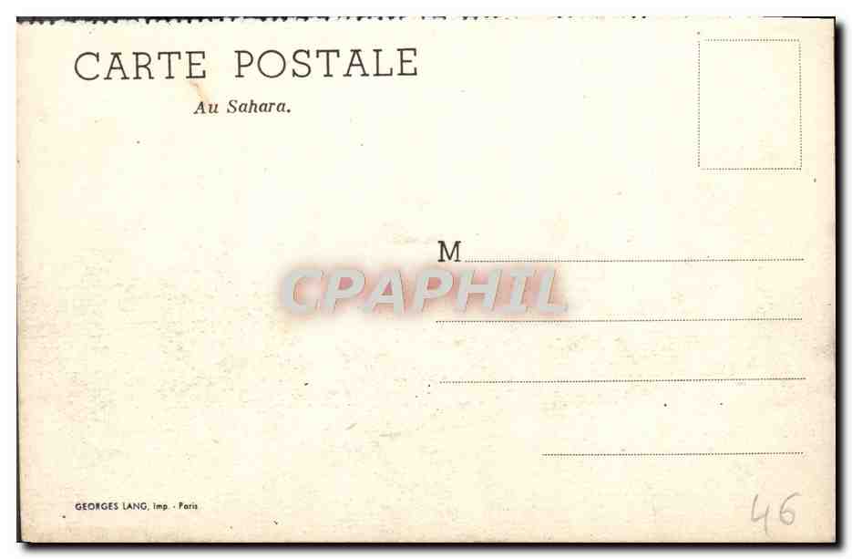 CPA Au Sahara Chameau Militaria — Rückseite