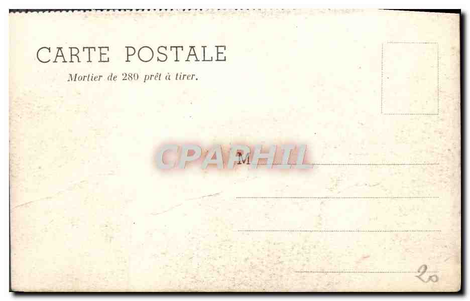 CPA Mortier De 280 Pret A Tirer Militaria — Rückseite