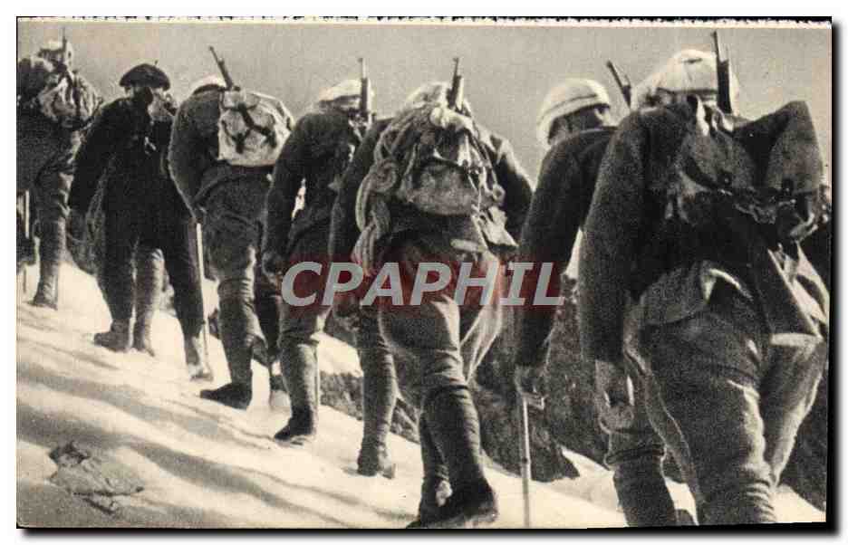 CPA Ecole De Haute Montagne Chasseurs alpins Militaria 