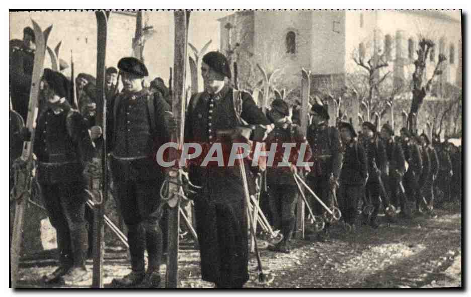 CPA Eclaireurs Skieurs Chasseurs alpins Militaria 