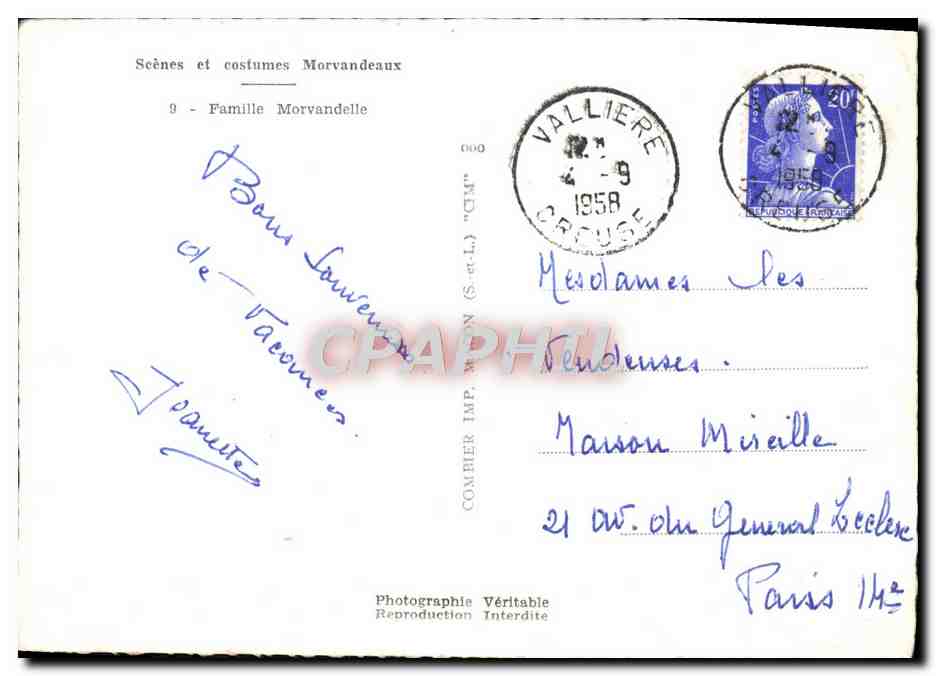 CPM Scenes Et Cosfumes Morvandeaux Famille Morvandelle — Reverso