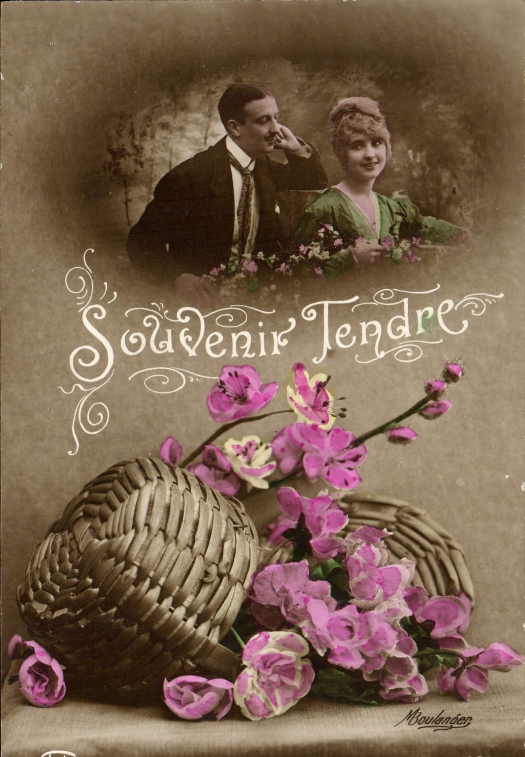 CPA Fantaisie Femme Homme Souvenir Tendre