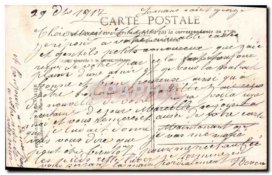 Soldat et femme — scène hivernale — M. Boulangers, n° 225 — Rückseite
