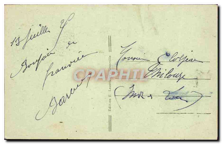 Granville — Barques au mouillage — Édition E. Lecot, Granville, n°47 — Reverso