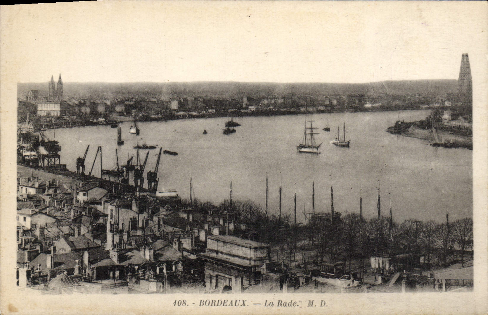 CPA Bordeaux La Rade Bateaux
