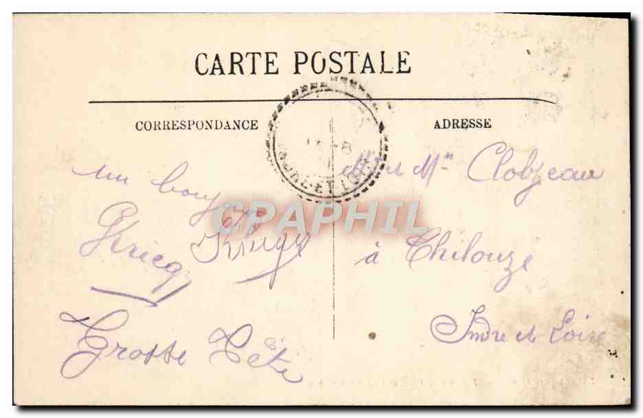 CPA Le Havre L'Hotel de Ville et le Jardin Public — Rückseite