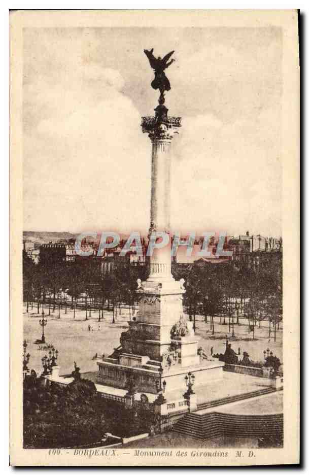 CPA Bordeaux Monument des Girondins