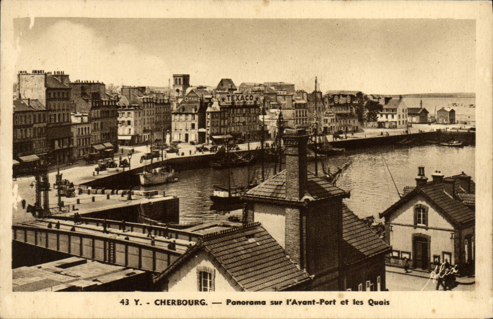 Cherbourg — Panorama sur l'Avant-Port et les Quais — Alex Becquemont, n°43 Y