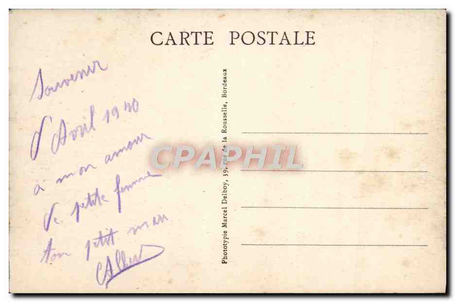 CPA Bordeaux La Rade — Verso