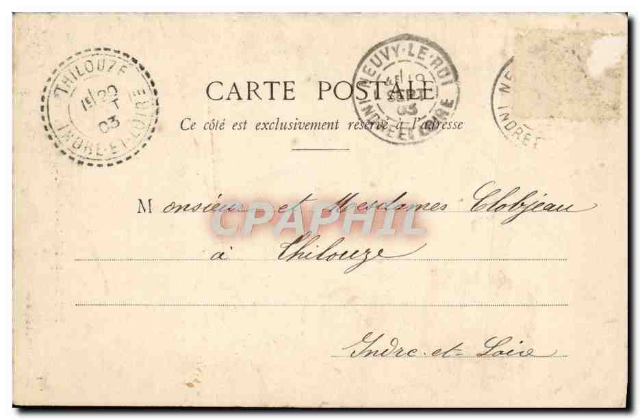 CPA Neuvy le Roi L'Hotel de Ville — Rückseite