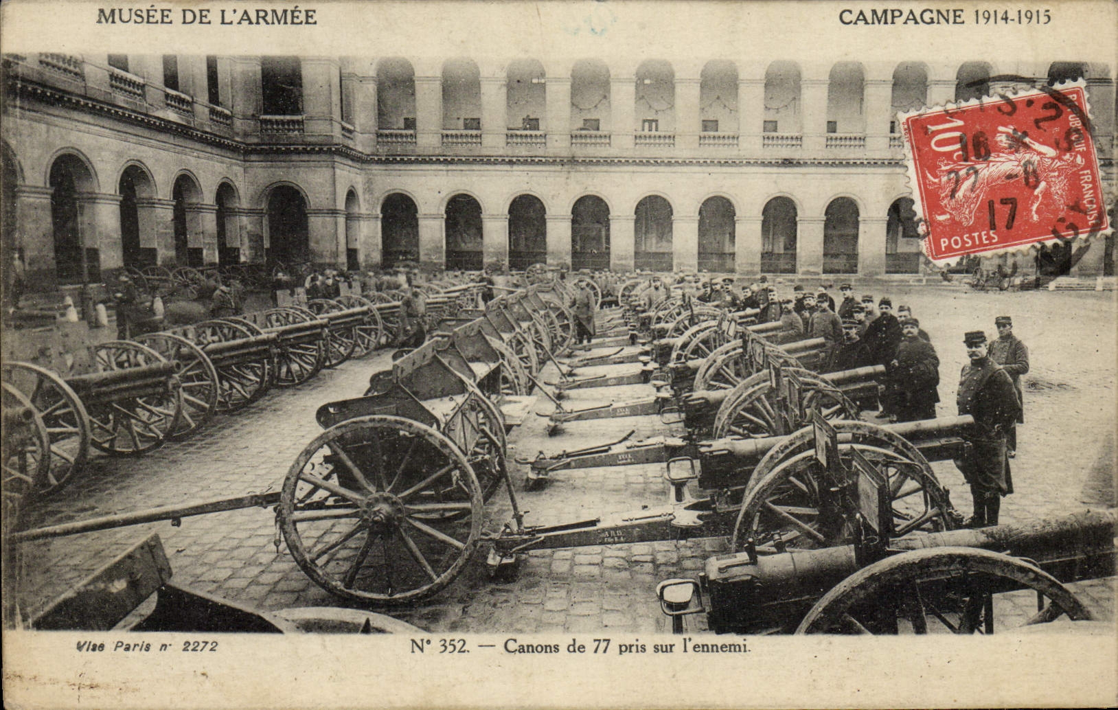 CPA Musee De L'Armee Campagne 1914 1915 Canons de 77 pris a l'ennemi Militaria 