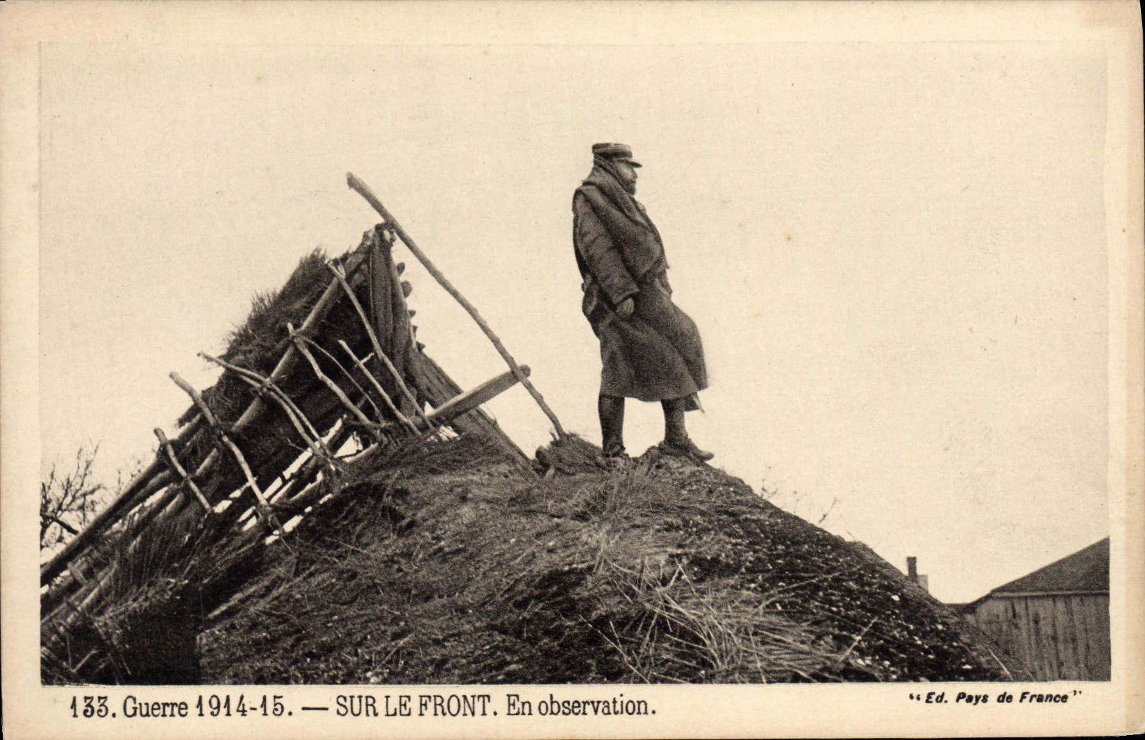 CPA Guerre 1914 1915 Sur Le Front en Observation Militaria 