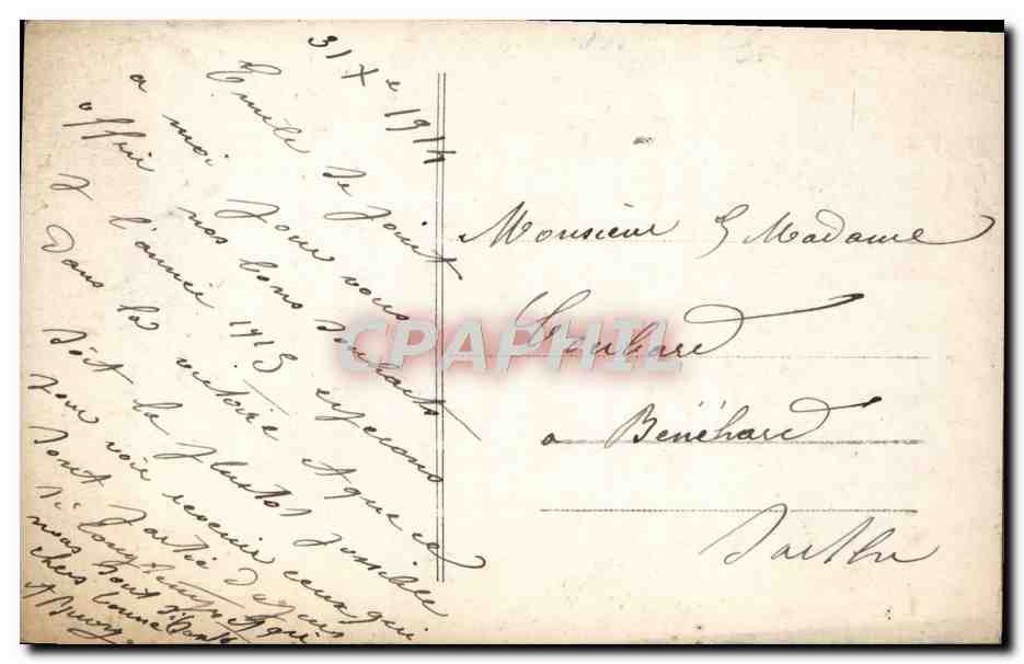 CPA Heureuse Annee Enfant Militaria  — Rückseite