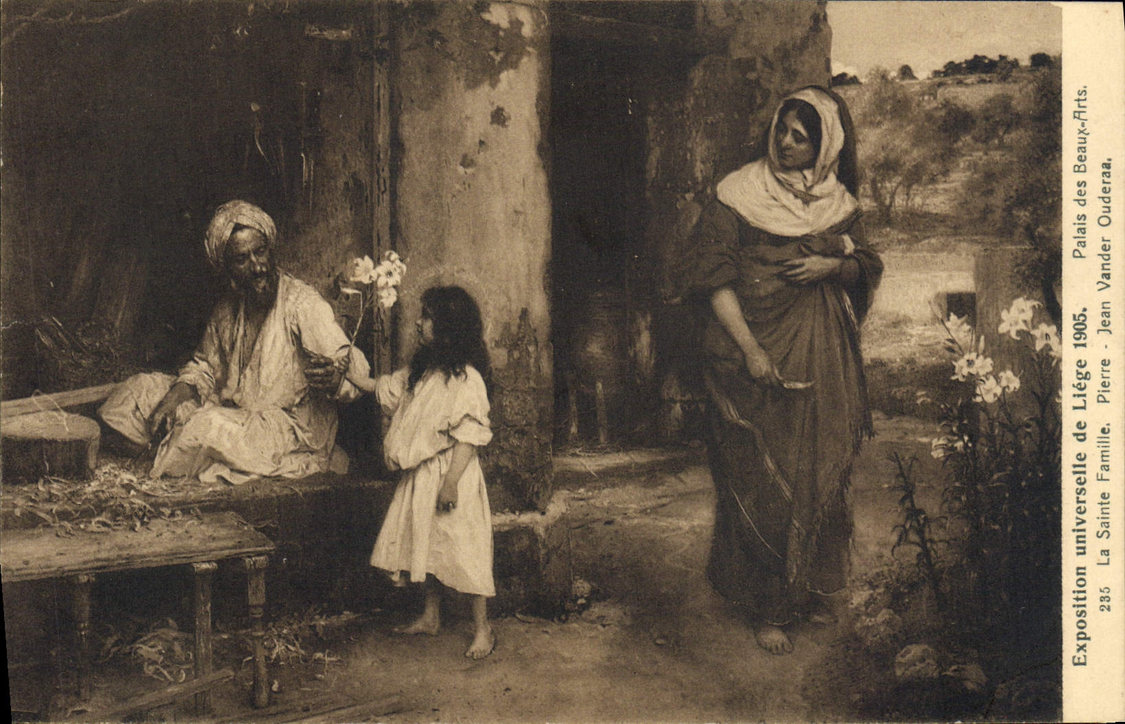CPA Exposition Universelle de Liege 1905 Palais des Beaux Arts La sainte famille Pierre Jean Vander Ouderaa