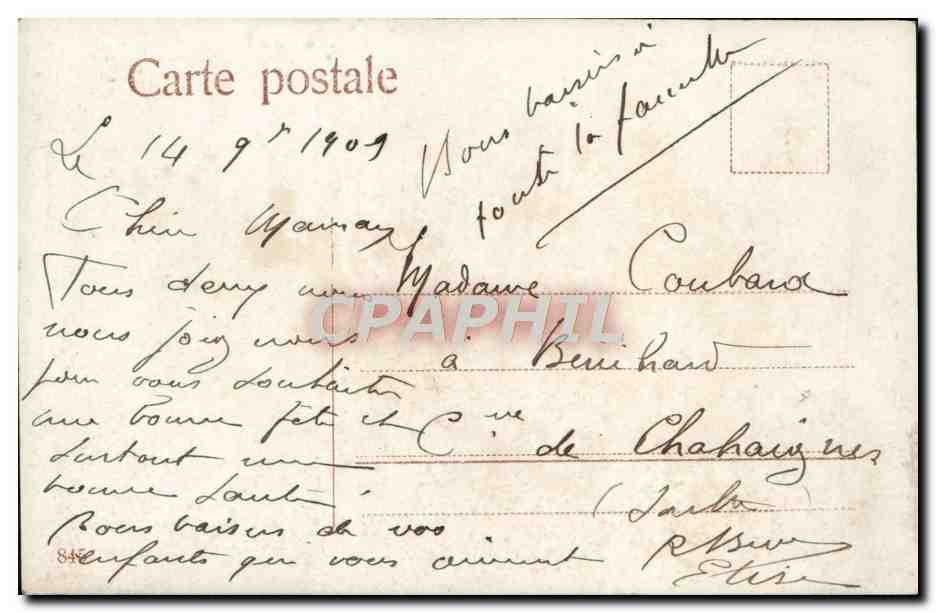 CPA Fantaisie Enfant Bonne et Heureuse Fete — Verso